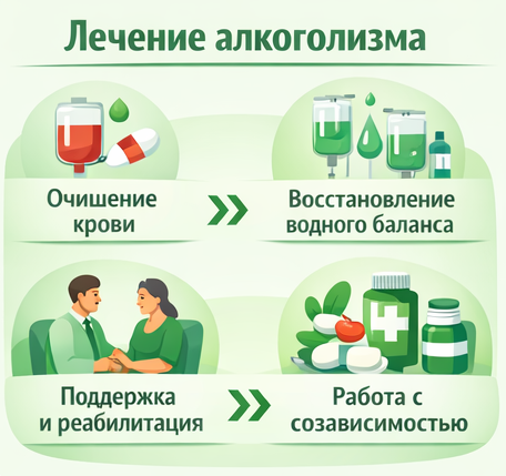 лечение алкоголизма в Стародубе этапы